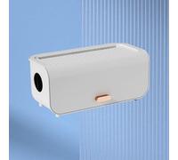 Alomejor Alomejor Boîte de Gestion de Câbles, Organisateur de Câbles Durable et Facile à Assembler pour Multiprises, Chargeurs, Fils pour Bureau, Plastique (Brown) (White)