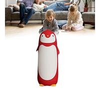 Alomejor Alomejor Bouteille D'eau Portable de 300ml, Design Pingouin, Bouteille à Isolation Thermique pour le Sport, les Voyages, ABS, PP, Verre de qualité Supérieure (BLACK) (BLACK) (rouge)