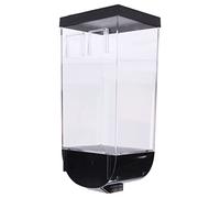 Alomejor Alomejor Récipient de Stockage de Céréales Mural Transparent, Bouton de Commande, Grande étanchéité pour la Cuisine, ABS Noir pour le Stockage des Céréales (1.5L) (1.5L) (.) (.)