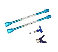 Alomejor Alomejor Tige D'extension de Pulvérisation Facile à Installer, Poteau en Acier Inoxydable pour la Protection Structurelle Contre la Corrosion, 2 Pièces (Silver) (Silver) (Blue)