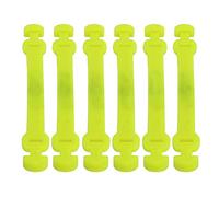 Alomejor Amortisseur de Raquette de Tennis, 6 Amortisseurs en Silicone avec Boucle Longue pour Réduire Les Vibrations et Améliorer Le Confort, Convient à la Plupart des Raquettes (Jaune Fluo)