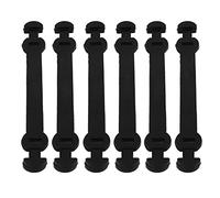 Alomejor Amortisseur de Raquette de Tennis, 6 Amortisseurs en Silicone avec Boucle Longue pour Réduire Les Vibrations et Améliorer Le Confort, Convient à la Plupart des Raquettes (Black)