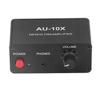 Alomejor Amplificateur de Casque Stéréo Multi-Compatible, Préamplificateur Phono 20dB Facile à Utiliser pour L'enregistrement et Les Fêtes, Conception Compacte