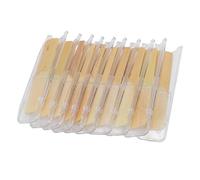 Alomejor Anches de Saxophone Alto, 10 Pièces, dureté 3.0, Résistance Moyenne, avec Clips Individuels, pour Saxophone Alto