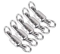Alomejor Anneau de Rotation de Pêche Bidirectionnel Anneau Pivotant de Pêche en Forme de 8 Anneau de Roulement en Acier Inoxydable Connecteur Accessoire de Pêche