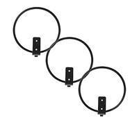 Alomejor Anneau de Support de Pot de Fleur de 6 Pouces, Support de Bras Oscillant Robuste pour Afficher les Plantes à L'intérieur et à L'extérieur, Mural en Métal pour Cour, Balcon, Porche, 3 Pièces