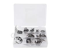 Alomejor Anneaux de Canne à Pêche 75 Pièces en Acier Inoxydable de qualité Supérieure avec Bague en Céramique, Kit de Réparation pour Cannes à Pêche en Mer
