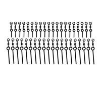 Alomejor Anneaux de Pêche à la Carpe, Vis d'appât en Acier Inoxydable pour Un Changement Rapide de Leurre, Paquet de 20 Accessoires de Pêche pour Les Pêcheurs