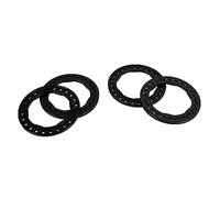 Alomejor Anneaux de Verrouillage de Roue en Alliage D'aluminium de 1,9 Pouces Anneaux de Remplacement Durables pour Voiture 1/10 RC Stabilité Résistante aux Chocs pour la Conduite Tout-terrain (BLACK)
