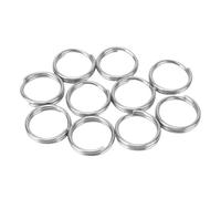 Alomejor Anneaux Fendus de Pêche, Anneaux de Connexion à Double Bobine en Acier Inoxydable avec Conception Robuste pour Leurres, Pêche en Eau Salée et Activités de Plein Air