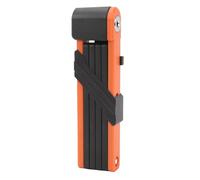 Alomejor Antivol Pliable pour Vélo, Conception Pliable en 6 Sections avec Corps en Acier allié Robuste et Manchon en Caoutchouc ABS, Antivol étanche pour Chaîne de Vélo pour Moto, (orange noir)