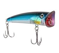 Alomejor Appât de Pêche Artificiel Leurres de Pêche Popper en Plastique ABS Appât Dur Flottant de 7 Cm avec Finition Réfléchissante et Crochet pour Les Pêcheurs d'eau Douce et d'eau Salée (5#)