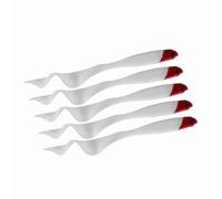 Alomejor Appâts de Pêche, Leurres de Pêche Bouclés Artificiels Mous Convient pour La Pêche au Lac Sea River(tête Rouge)