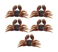 Alomejor Appâts de pêche, réalistes et durables Crabe Artificiel 5 pièces PVC Souple for pêche Eau Douce mer Professionnels Amateurs Famille