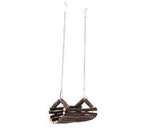 Alomejor Applewood Pet Swing Hamac Tunnel pour Petits Animaux, Jouet à Mâcher Sûr avec Design Suspendu, Encourage l'exercice et L'exploration, Idéal pour Les Petits Animaux de Compagnie