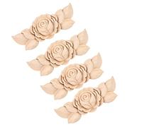 Alomejor Applique Sculptée Ensemble, Élégante Décoration Florale (D)
