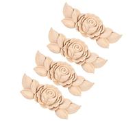 Alomejor Applique Sculptée Ensemble, Élégante Décoration Florale (D)