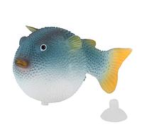 Alomejor Aquarium Simulation Lumineuse Poisson Boule en Caoutchouc pour Aquariums de 8 cm Flottant de Nuit (Bleu)
