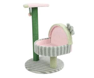 Alomejor Arbre à Chat D'intérieur avec Griffoir, Support d'escalade en Sisal, Lit pour Chat, Plateforme de Saut et Boule Suspendue pour Petit Espace (Style 3)