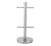 Alomejor Arbre de Support de Tasse Durable en Acier Inoxydable, pour Cuisine Organisée, Accès Facile pour Tasses à café et Verres, Support de 15 Pouces
