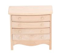Alomejor Armoire à Tiroirs Miniature pour Maison de Poupée, Table de Chevet en Bois Faite à la Main pour Maison de Poupée à L'échelle 1:12