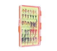 Alomejor Assortiment de Mouches de Pêche, Artisanat Exquis pour Truite, Bar, Truite, Ensemble de 32 Pièces pour Hameçons à Mouche, Leurres, Boîte de Rangement ABS/PP (81122C30 (30 pièces))