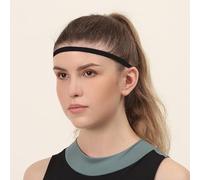 Alomejor Athletic Non-Slide Elastic Bandband Sweatband Hair Band for Running Football Basketball Soccer, Correspond aux Femmes pour Hommes, Couleur Noire (Black)