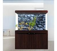 Alomejor Autocollant en PVC Réaliste pour Aquarium, Pierre Décorative pour Aquarium, Affiche de Fond Imperméable et Colorée pour, 1 X Autocollant en PVC, Scène Applicable : ou (61 * 41CM)