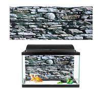 Alomejor Autocollant en PVC Réaliste pour Aquarium, Pierre Décorative pour Aquarium, Affiche de Fond Imperméable et Colorée pour, 1 X Autocollant en PVC, Scène Applicable : ou (61 * 30CM)