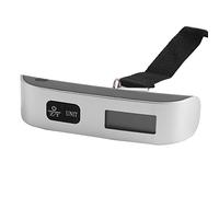 Alomejor Balance électronique Numérique LCD pour Bagages, Portable, Facile à Lire, Test de Température pour les Voyageurs, Argent 5,1"