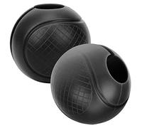 Alomejor Balles D'adaptateur à Haltères épais en Silicone Gandage pour Les Frottements Accrus Pendant L'entraînement pour Les Amateurs de Fitness (Black)