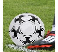 Alomejor Ballon de Football pour Enfants de Taille 3 de Haute qualité, Facile à Contrôler, adapté aux Enfants pour Apprendre Le Football, fabriqué en PVC, Couleur Noir et Blanc