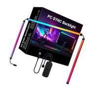 Alomejor Bande Lumineuse RVB, Rythme de Musique, Synchronisation Dynamique de la Lumière, Barre LED, Installation Facile pour Téléviseurs HD, Moniteurs D'ordinateur, Atmosphère de Salle de jeux. (24