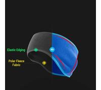 Alomejor Bandeau de Sport D'hiver Chaud Bandeau Extensible pour Cyclisme Voyage Polaire Polaire Rouge Rose (bleu foncé)