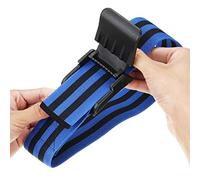 Alomejor Bandes BFR, Sangles D'entraînement D'occlusion Larges et épaisses pour la Restriction du Flux Sanguin, Augmentent la Croissance Musculaire, avec 2 Sangles pour L'entraînement des (Blue)