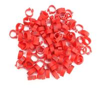 Alomejor Bandes de Pattes de Numérotées en Plastique, Anneaux Réutilisables 100 Pièces 8MM pour Lettre Vert (rouge)