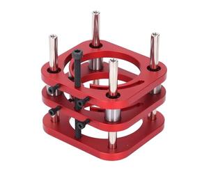Alomejor Base élévatrice de Table de Routeur, Levage Manuel Robuste en Alliage D'aluminium pour des Tâches de Sculpture Efficaces, Réglage de 51mm Rouge