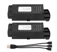 Alomejor Batterie de Drone 2PCS, 3.7V 3000mAh Longue Durée de Vie de la Batterie avec de pour Le Remplacement d'avion S6 G6 RC