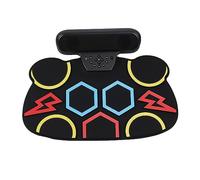 Alomejor Batterie électronique Enroulable avec Haut-parleur Bluetooth, 2 Pédales, Batterie Rechargeable Intégrée, Charge USB, pour Enfants Débutants (Tambour enroulable)