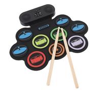 Alomejor Batterie électronique, Kit de Batterie Enroulable avec Deux Haut-parleurs, Bluetooth MIDI, Prise Casque, Rechargeable pour Enfants Débutants
