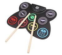 Alomejor Batterie électronique Portable en Silicone, Kit de Percussions avec 9 Pads, alimenté par USB pour Débutants Adultes
