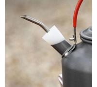 Alomejor Bec de Buse de Théière Portable, Bec de Bouilloire Léger en Acier Inoxydable pour les Aventures en Plein Air, Bouche de 15 à 19mm