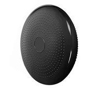 Alomejor Black PVC Balance Disc Training Dynamisc Stability Stability Cushion with Senringe Type Infator, 34x34x5cm, Idéal pour Renforcer le Noyau et L'entraînement à la Taille