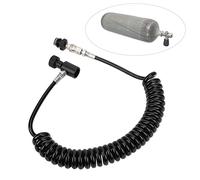 Alomejor Bobine à Air à Distance avec Manomètre, Tuyau en Aluminium Ondulé, 3000 PSI