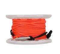 Alomejor Bobine de Doigt en Plastique avec Corde Haute Résistance, Rouleau de Plongée de Ligne Orange de 30 M pour Plongée, épave (Roue Blanche)