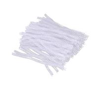 Alomejor Bobines de Reliure en Spirale, 100 Pièces, capacité Fiable de 9.5mm, 75 Feuilles pour les Projets Commerciaux, Spirales de Reliure en Plastique Efficaces (WHITE)