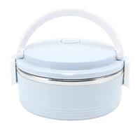 Alomejor Boîte à Déjeuner Isotherme Portable avec Boucle de sécurité en Acier Inoxydable pour Enfants Adultes, Boîte à Déjeuner en Acier Inoxydable pour Bureau, école, Pique-nique, Maternelle (BLUE)