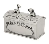 Alomejor Boîte à Souvenirs pour bébé, Style Européen, Résistance à la Rouille, Belle Apparence pour les Cadeaux de Collecte de Dents, Convient pour Fête Prénatale, Alliage de Zinc (Couleur étain