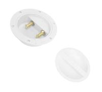 Alomejor Boîte de Jonction de Pêche à Agitation électrique, Boîte de Jonction de Bateau en ABS et Métal DC 6 à 32 V, Base d'alimentation Blanche Résistante à l'eau pour Utilisation de Moulinet