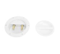 Alomejor Boîte de Jonction de Pêche à Agitation électrique, Boîte de Jonction de Bateau en ABS et Métal DC 6 à 32 V, Base d'alimentation Blanche Résistante à l'eau pour Utilisation de Moulinet